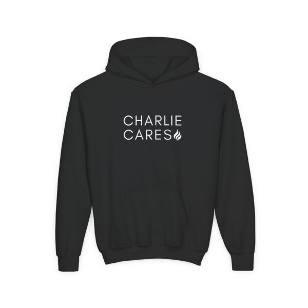 Charlie Cares Heavy Blend Youth Hoodie - Image 9