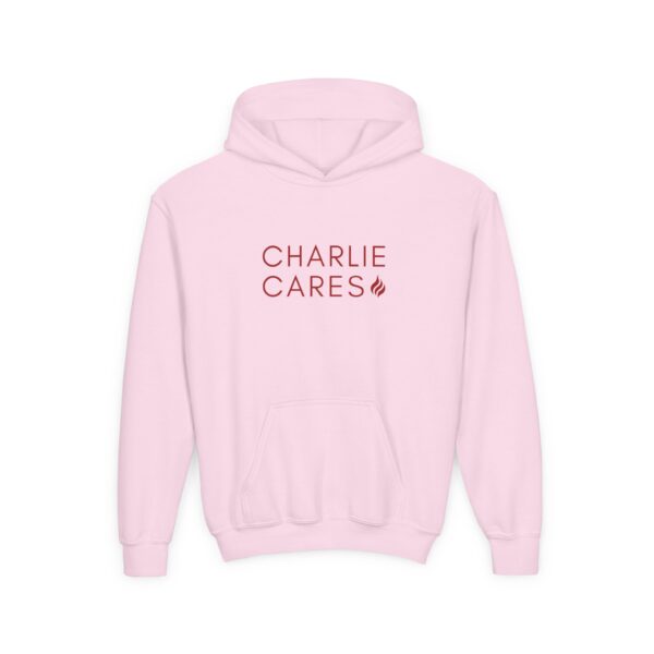 Charlie Cares Heavy Blend Youth Hoodie - Image 7