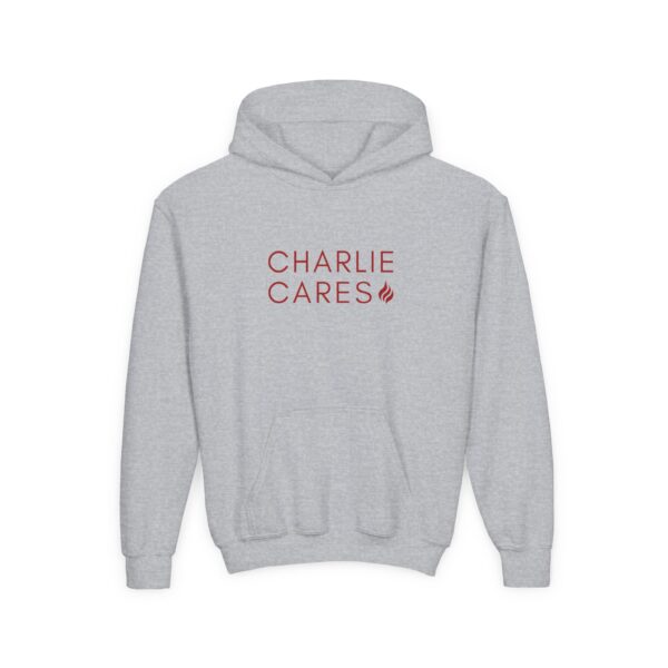 Charlie Cares Heavy Blend Youth Hoodie - Image 5